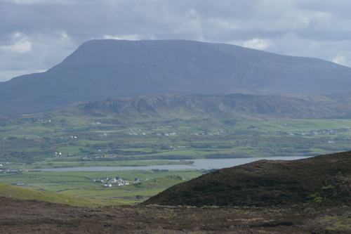 A view of Muckish mountain and New Lake